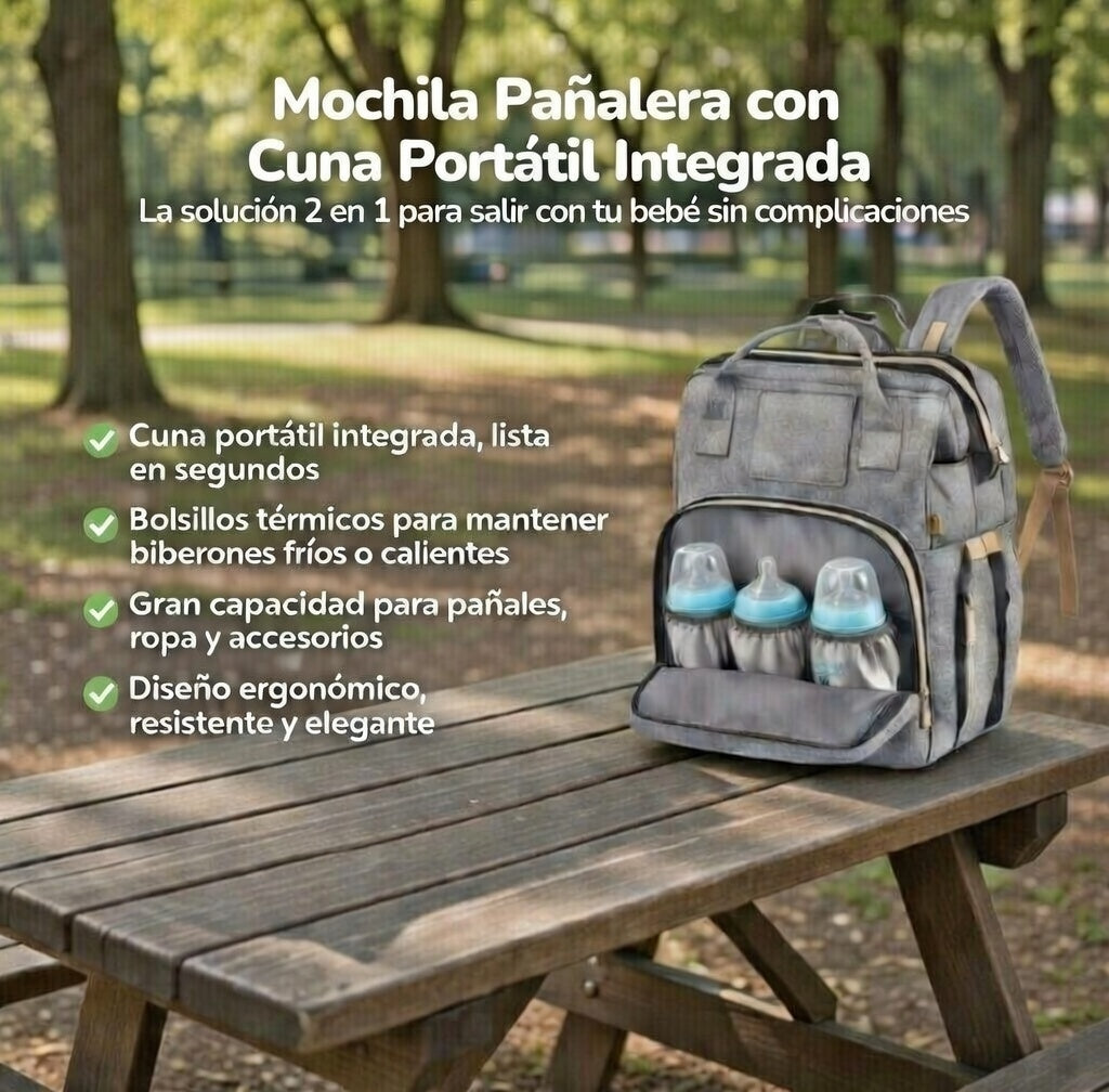 Mochila Cuna 4-en-1 | Comodidad y Organización sin Límites